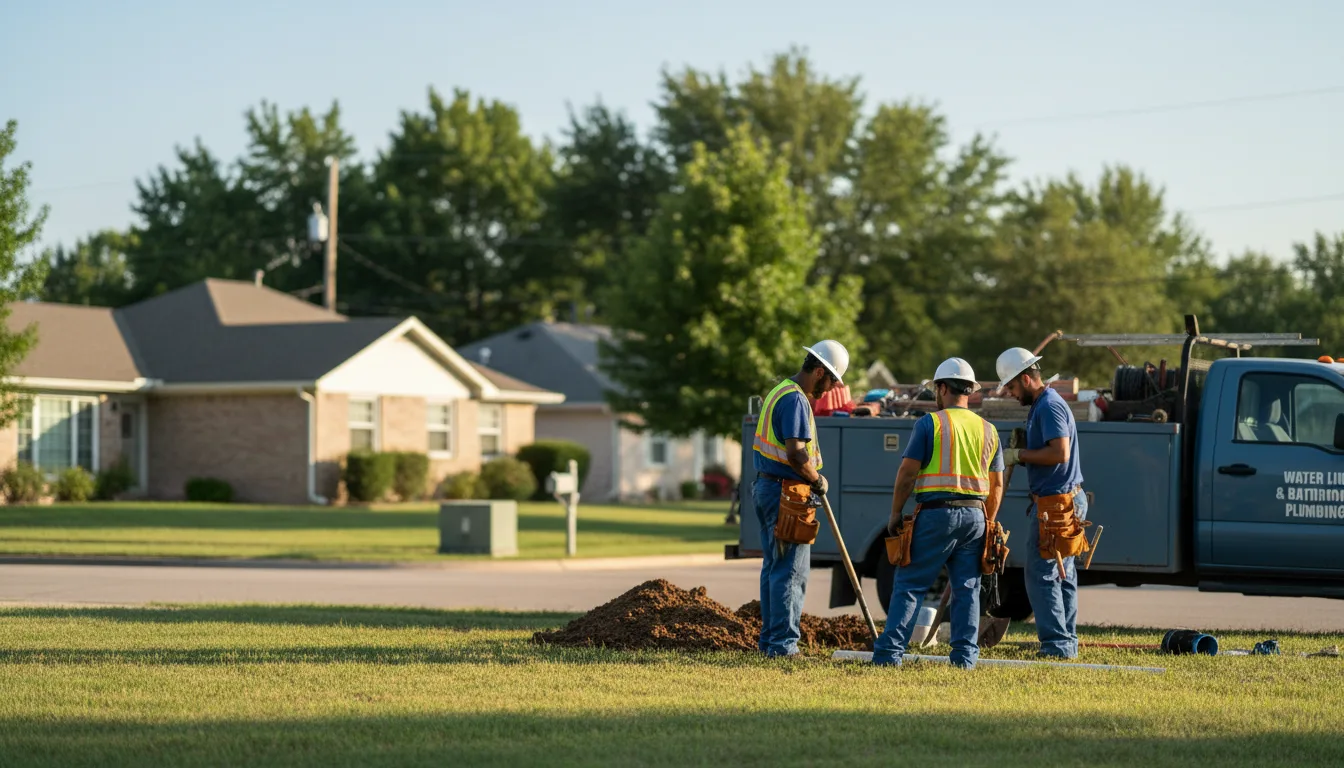 Residential water line and bathroom plumbing service in Glendora, NJ